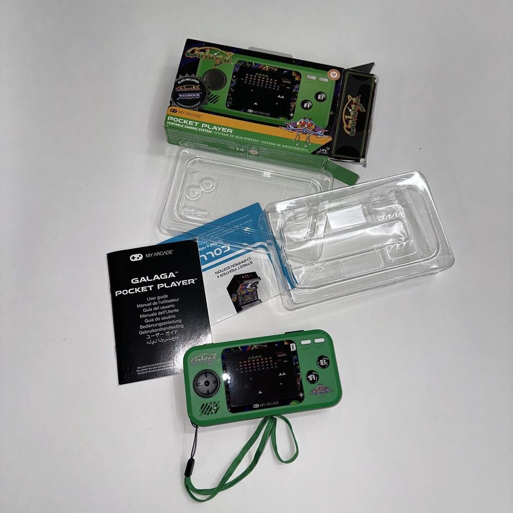 My Arcade Pocket Player Handheld Video Game with Galaga, Galaxian, & Xevious